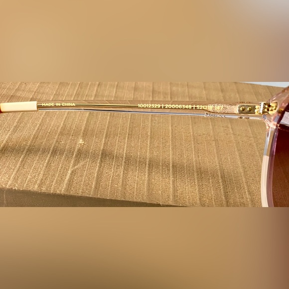 Brand New TOMS Milky Pink Crystal Fade BELLINI Sunglasses Violet Sun Lenses - Picture 2 of 8